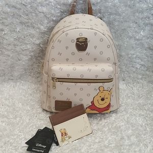 NWT Loungefly Winnie the Pooh mini backpack and cardholder